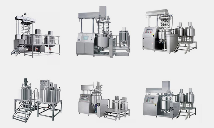 Different vacuum emulsifying mixer types