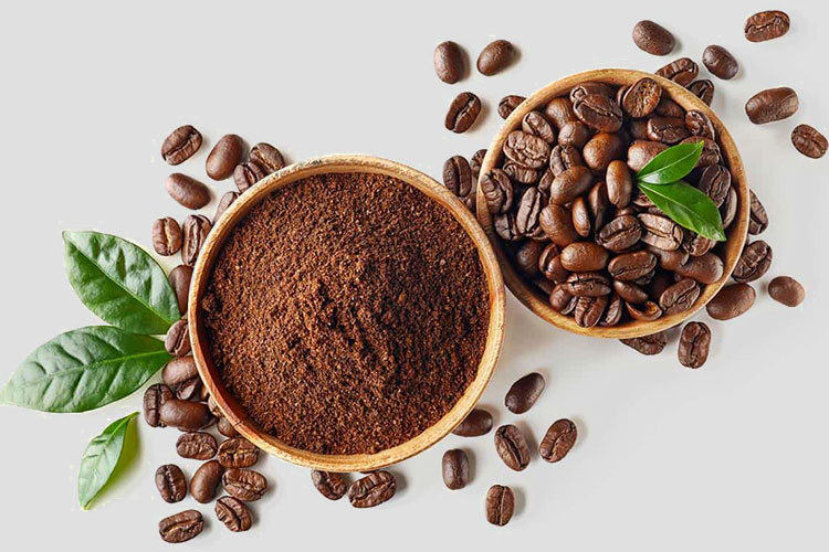 Ground coffee coffee beans-photo credits istockphoto