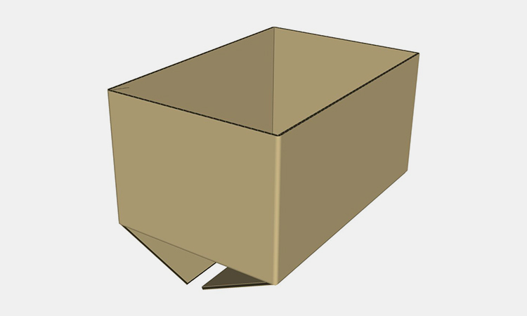 Half-slotted box