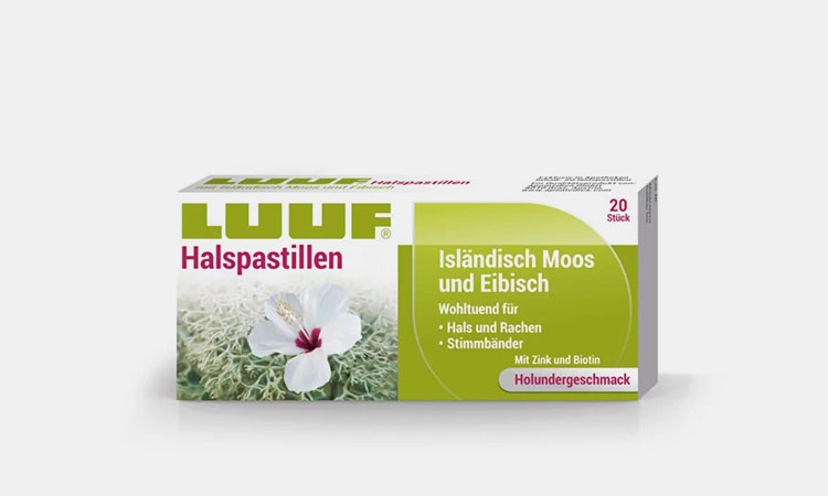 LUUF® HALSPASTILLEN ISLÄNDISCH MOOS UND EIBISCH