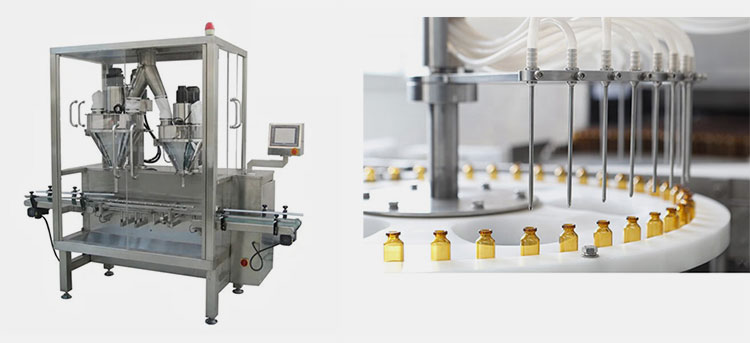 powder filling and liquid filling machine