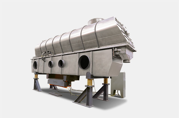 Horizontal or continuous fluid bed dryer