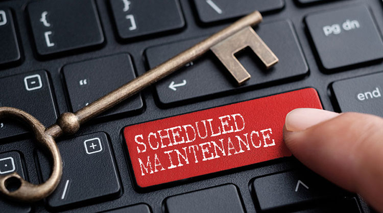 Make maintenance schedule during downtime